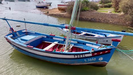 fishing boat ready for work prawn fishing in the atlantic algarve portugal