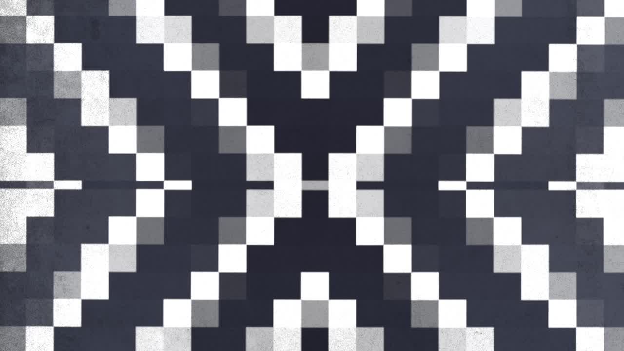 Black and white pixels pattern in 8 bit of architecture
