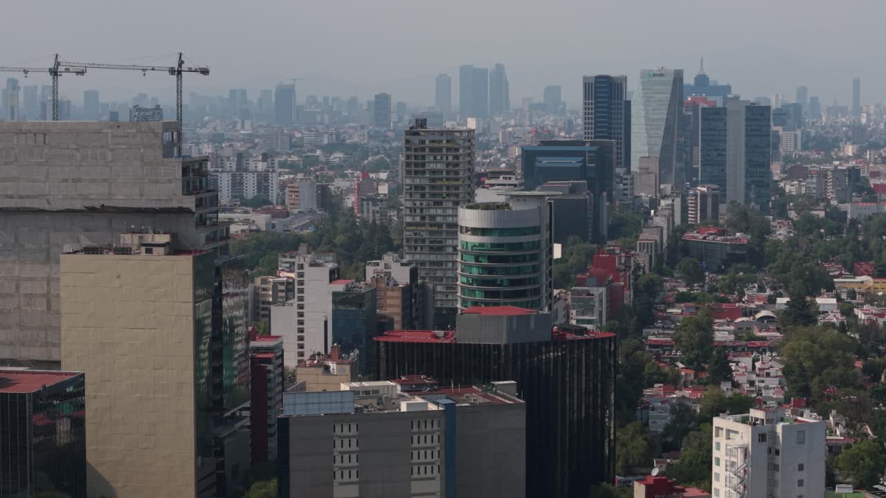 Aerial view, Insurgentes Sur, Mexico City