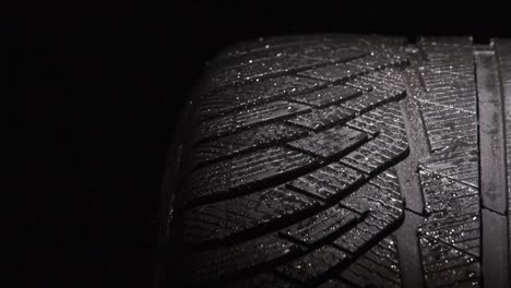 tire tread in water droplets. loop