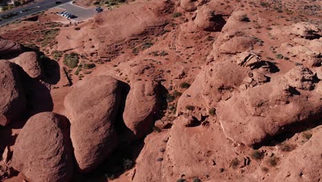 Drone-footage-circling-red-rock