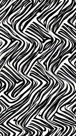 abstract wavy black and white stripe pattern