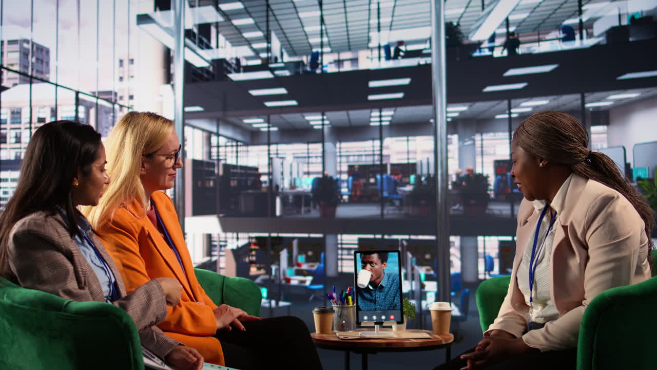 Business Meeting in Modern Office