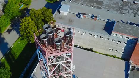 industrial plant aerial view