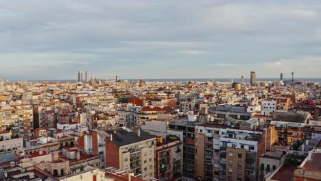 barcelona cityscape aerial view