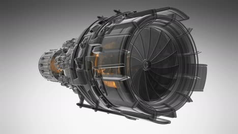 rotate jet engine turbine