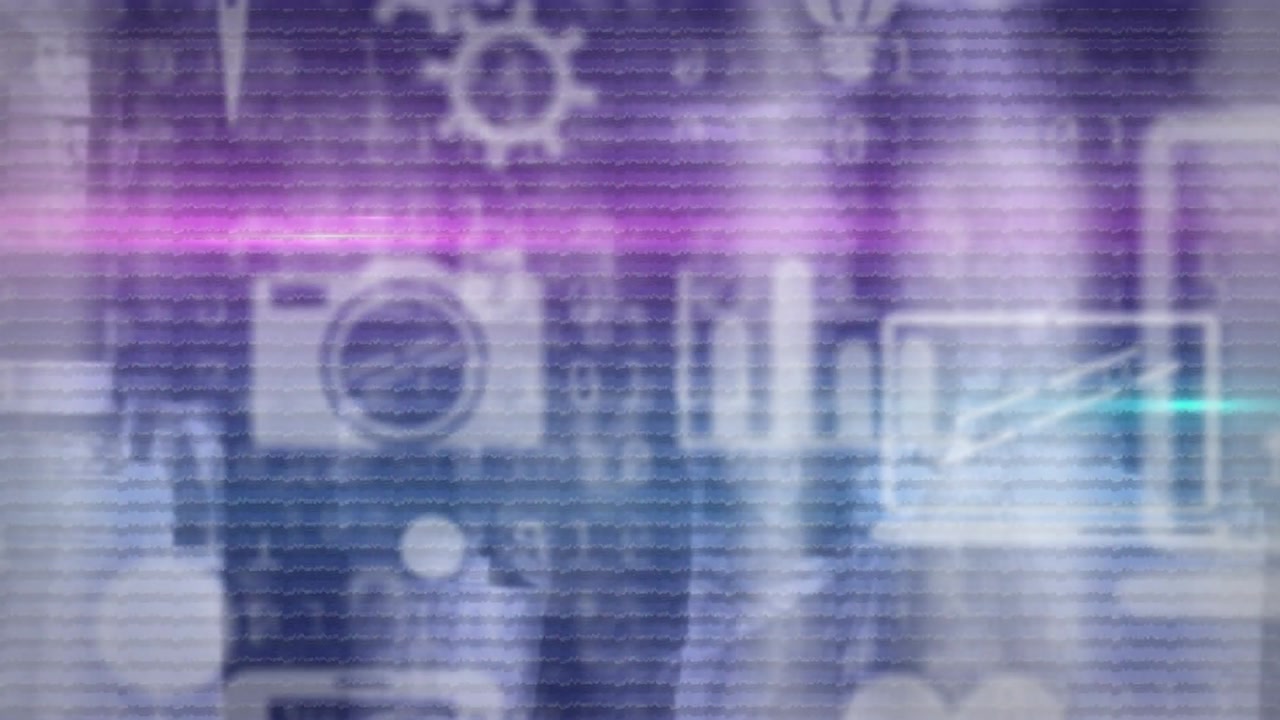 Animation of lens flares with application icons over time-lapse of people walking on street