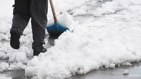 person shoveling snow