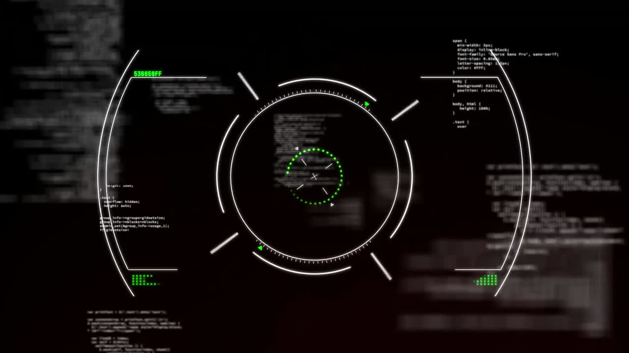 animación del escaneo del alcance y el procesamiento de datos