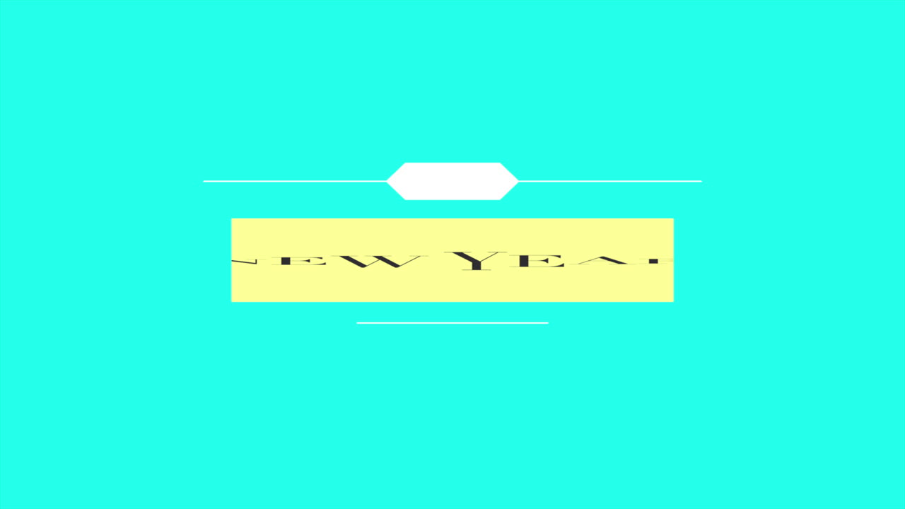 feliz año nuevo con placa retro en azul degradado moderno