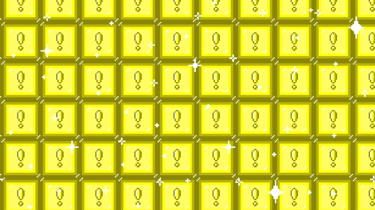 Pixel art tile exclamation mark Looping animated background. 1080p (3).mp4