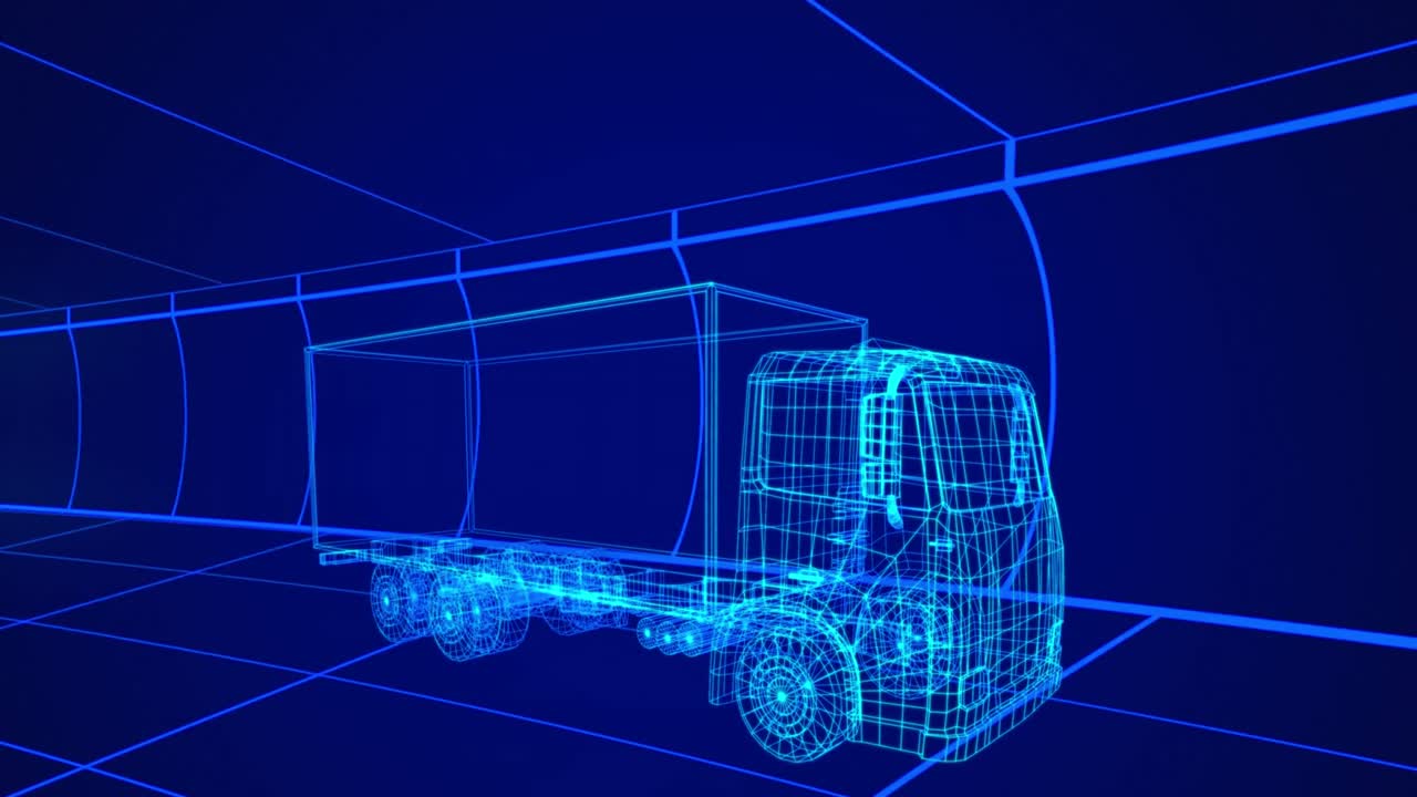자동차 4k의 3d 기술 도면