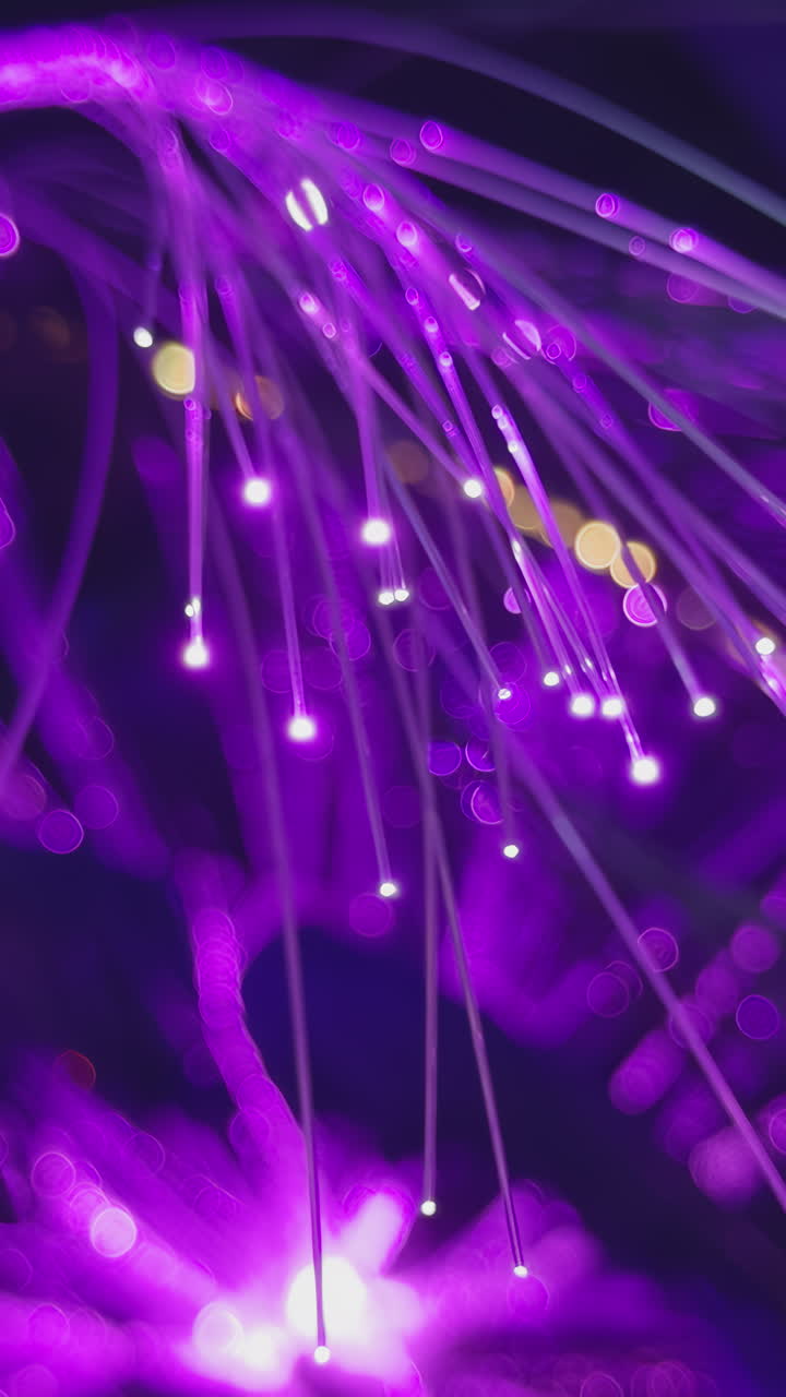 Abstract Fiber Optics Lights