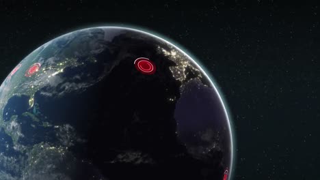 Animation-Der-Erde-Im-Weltraum