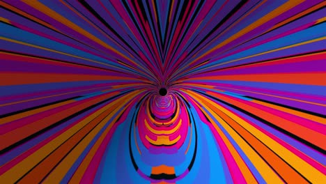colorful tunnel with lines, computer generated. 3d rendering abstract background. flight inside a stript corridor