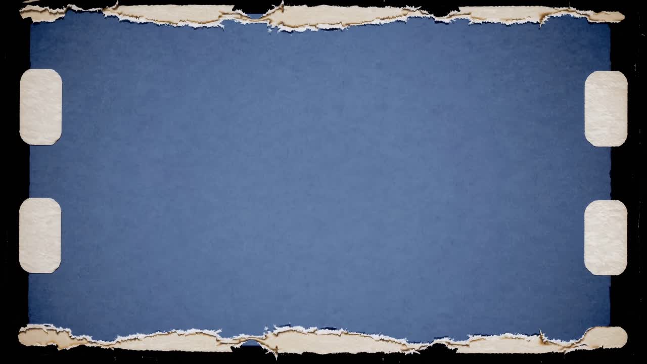 Vintage video frame with torn edges, resembling old film reel