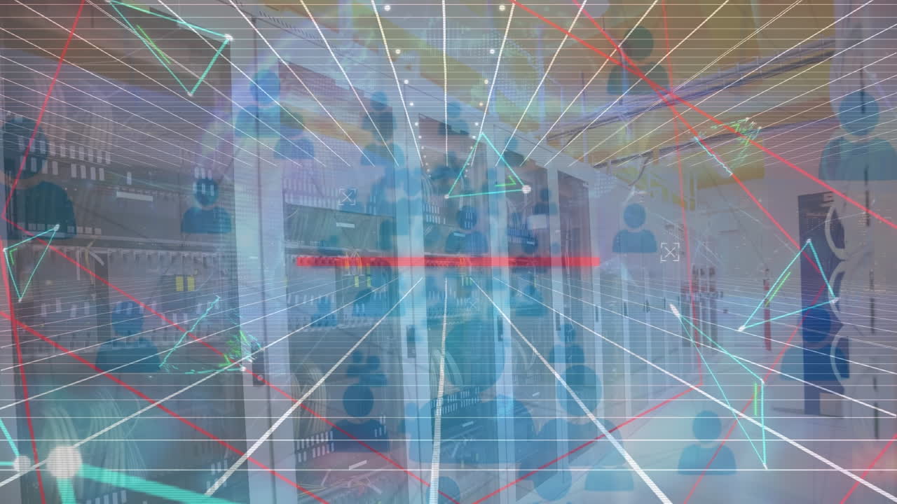 모양, 아이콘 및 서버  위에 회전하는 지구의 애니메이션