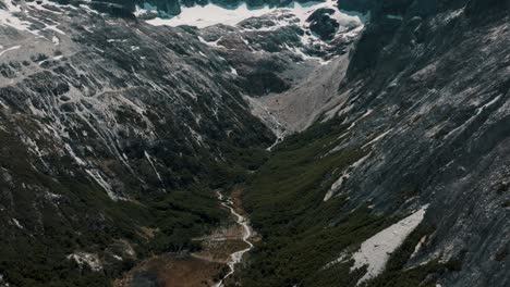 laguna esmeralda in southern patagonia, argentina - aerial shot