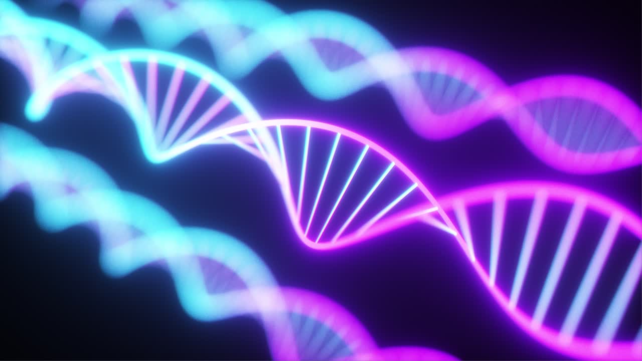 neón de doble hélice de adn