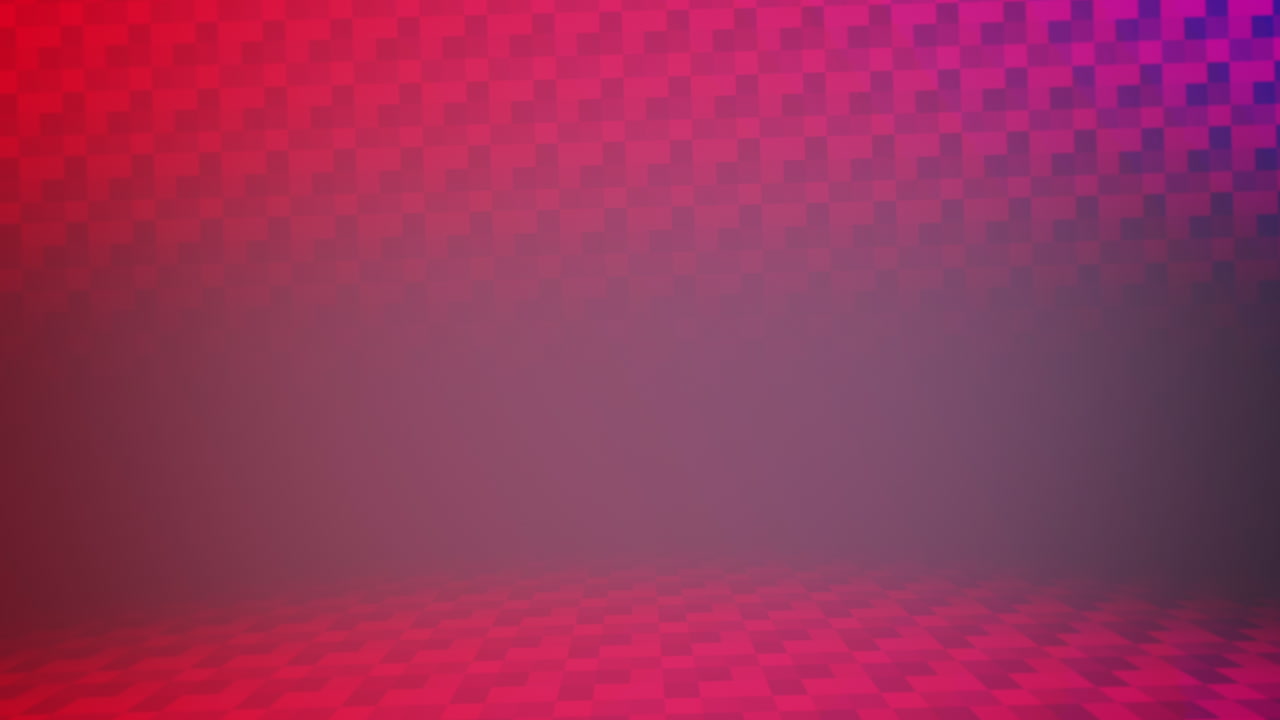 Moderní geometrický vzor s kostkami na červeném přechodu