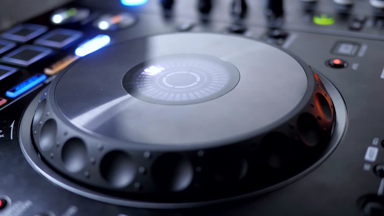 clsoe hasta de mano vinilo de instrumento de dj