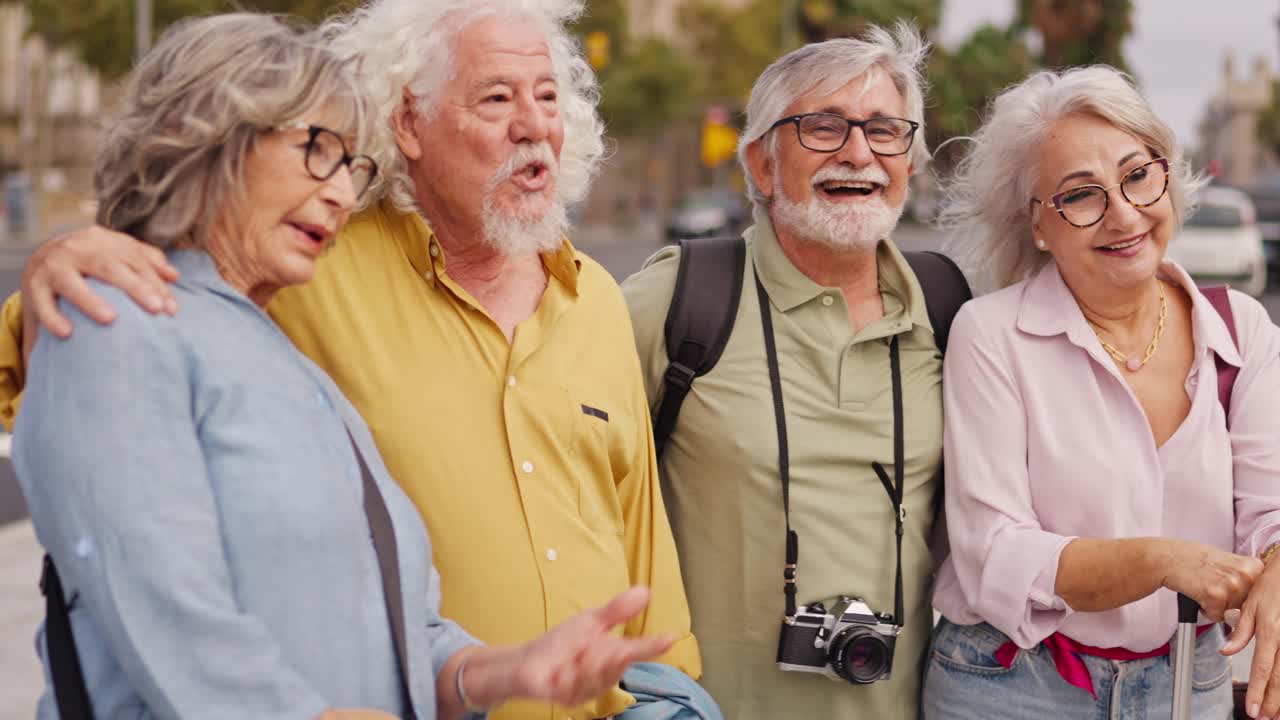 Group of Senior Citizens Enjoying Tourism