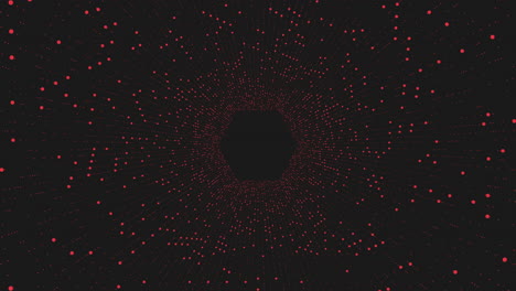 Captivating composition red dots unveil dynamic patterns on black background