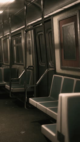 empty subway car interior