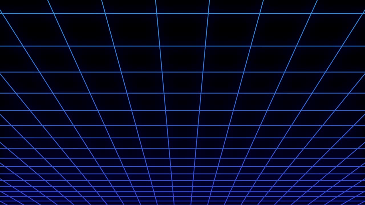 공간에서 움직이는 선과 함께 추상적인 격자 배경