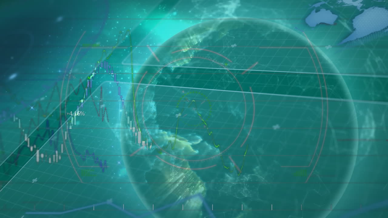 전 세계 데이터 프로세싱의 애니메이션