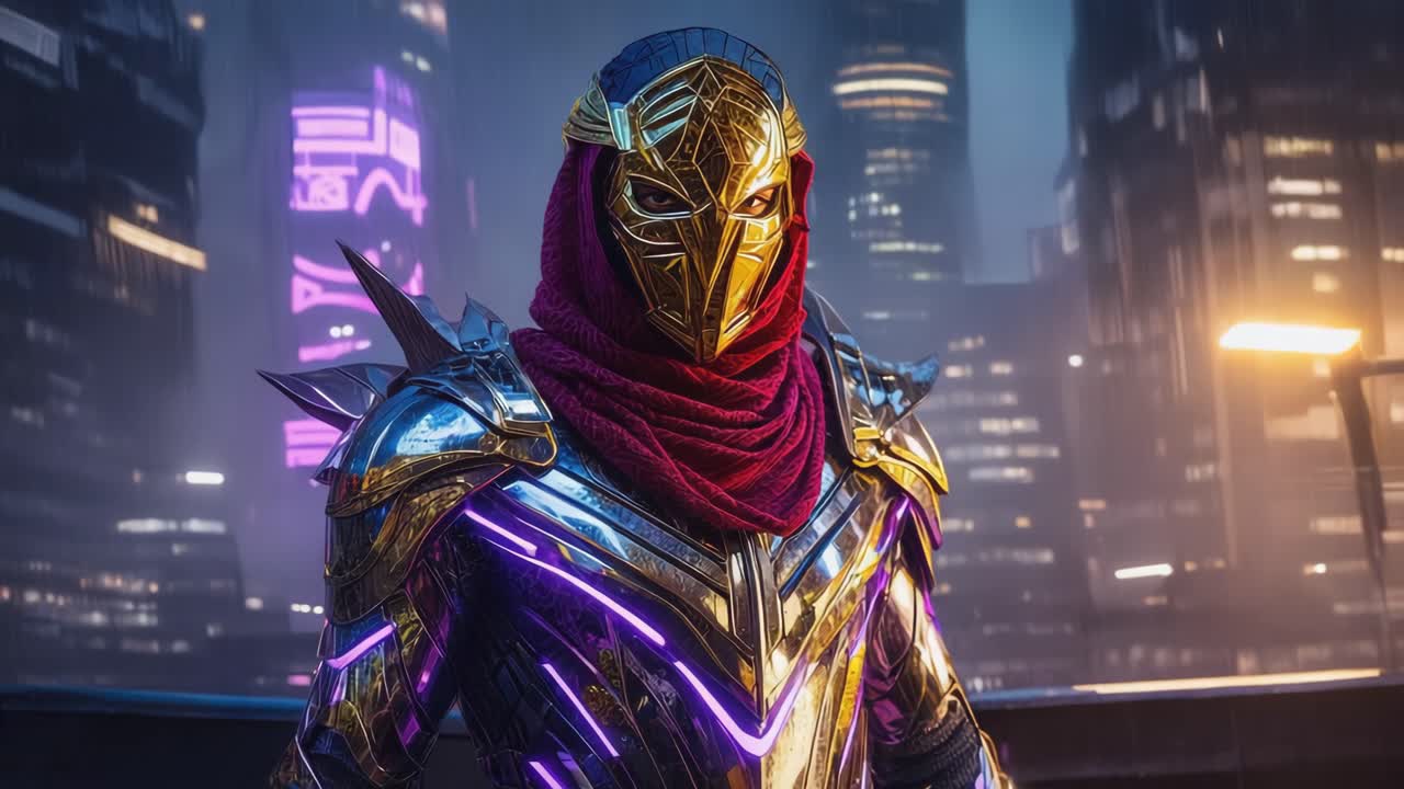 Futuristic Cyberpunk Ninja Armor