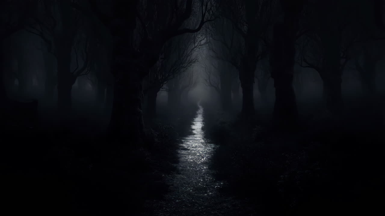 Dark and Spooky Forest Path