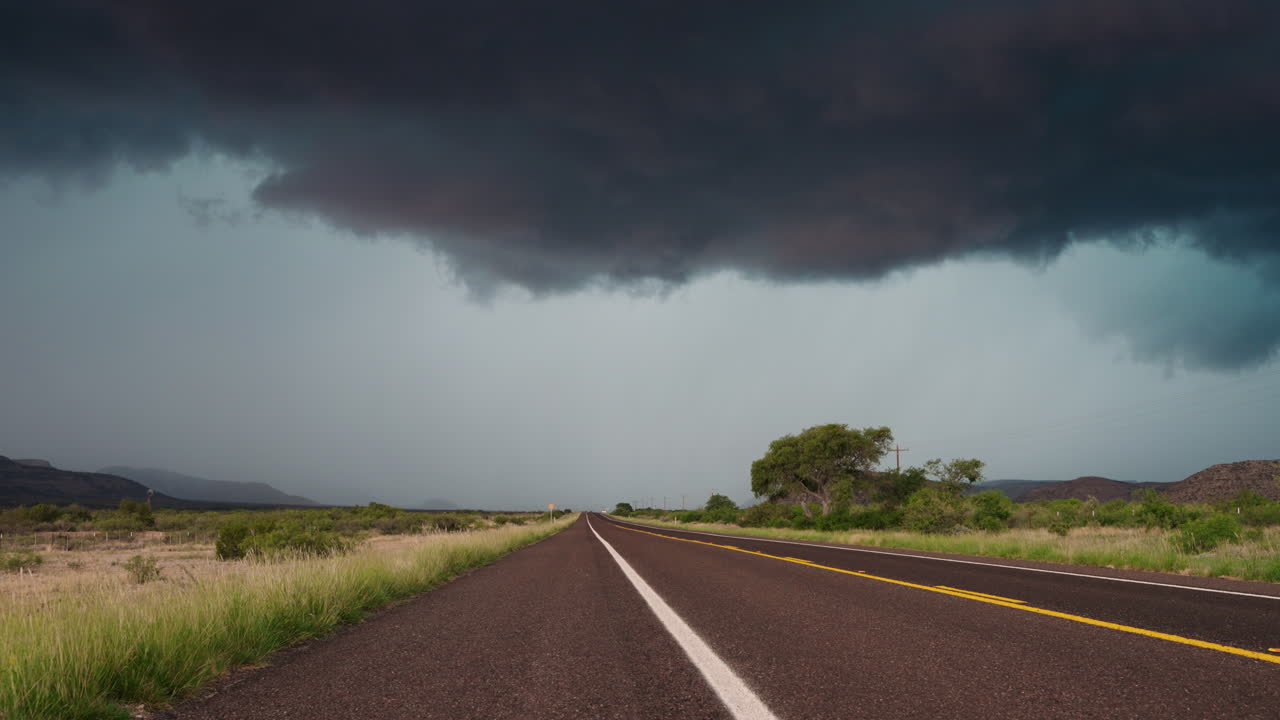 Time Lapse of Storm Clouds Sweeping Across Vast Great Plains Landscape