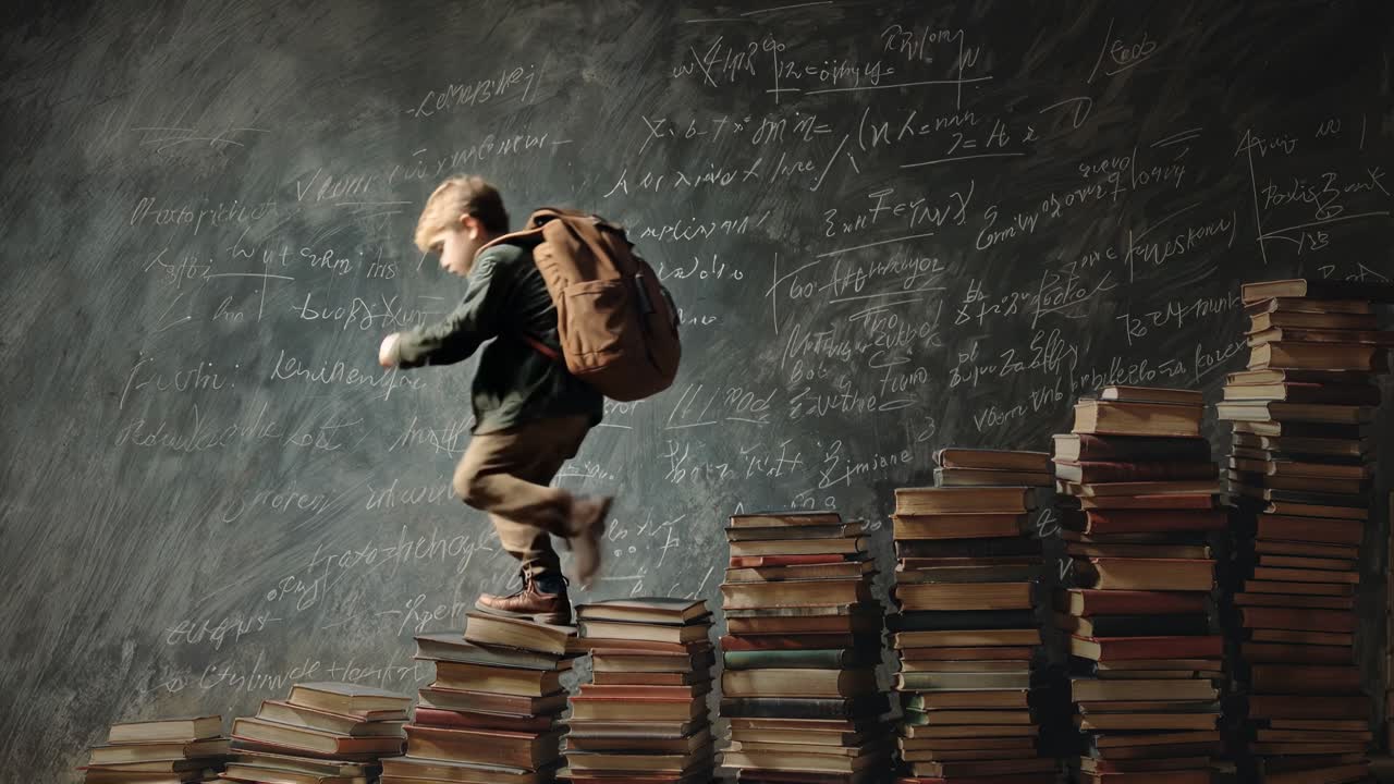 A journey of knowledge climbing the treasured books that inspire growth and creativity