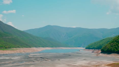 dry river in the mountains. selective focus. nature.
