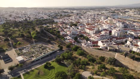 parque da cidade, park and fortified medieval city wall, lagos , algarve