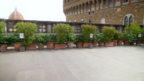 florence rooftop terrace view with woman