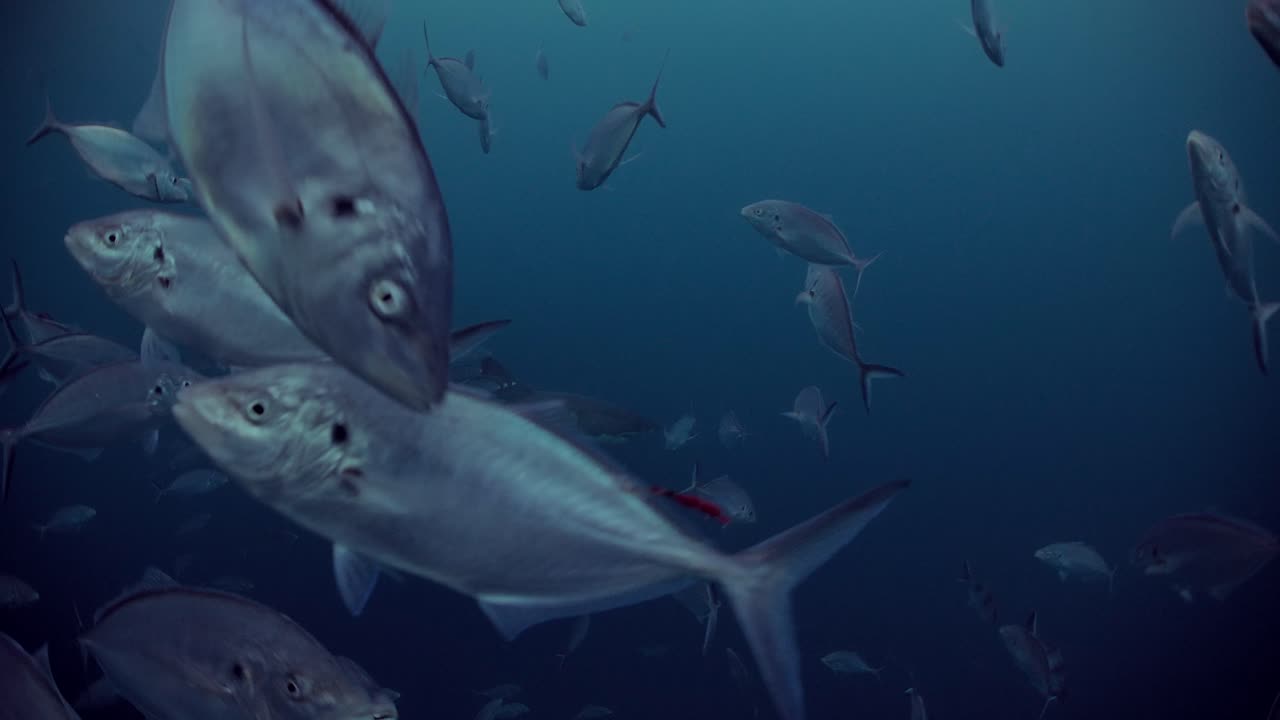 gran tiburón blanco carcharodon carcharias islas neptuno sur de australia 4k cámara lenta 50fps