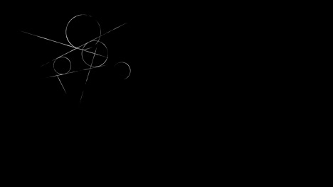 animación de bucle de transición con patrones geométricos científicos en matemáticas. matemáticas y antecedentes educativos. círculo y línea.