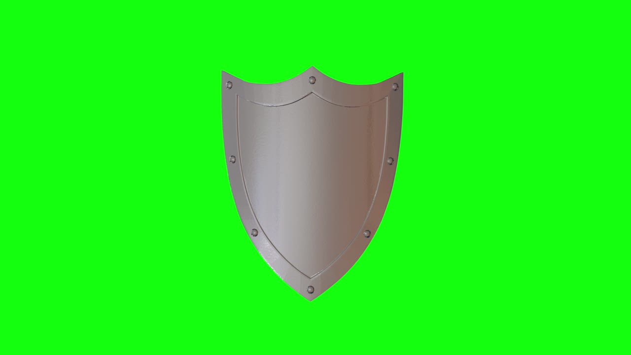 8 animaciones 3d metal armadura medieval escudo pantalla verde