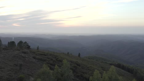 beautiful mountains of monchique at sunrise in portugal