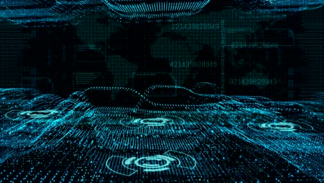 digital matrix particles grid, technology abstract background modern design, nasa