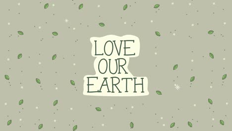 love our earth lettering ecology