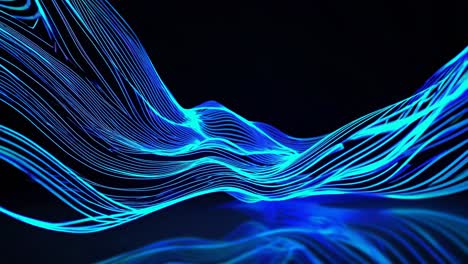 ondas azules brillantes abstractas
