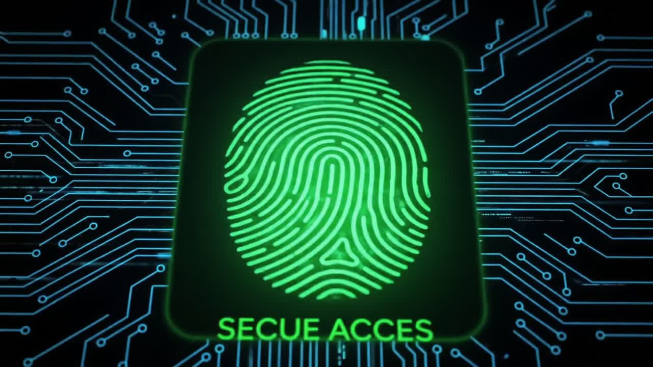 This clip highlights the significance of fingerprint technology as a vital component of digital security. It emphasizes modern techniques used for secure authentication in various applications.