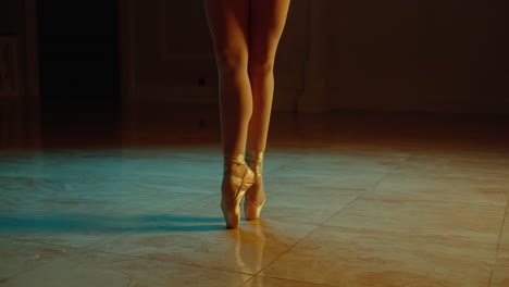 ballet dancer in pointe position