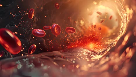 blood flow in a blood vessel