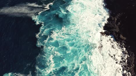 drone shot of the wild coast of lanzarote