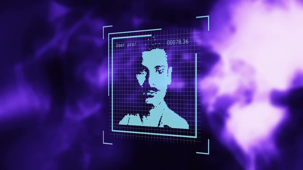 animación de personas iconos sobre formas