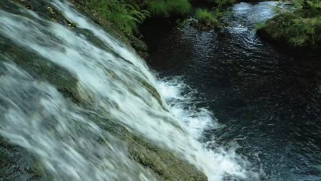 fervenza de parga - waterfall cascades in river in zas - a coruna, spain